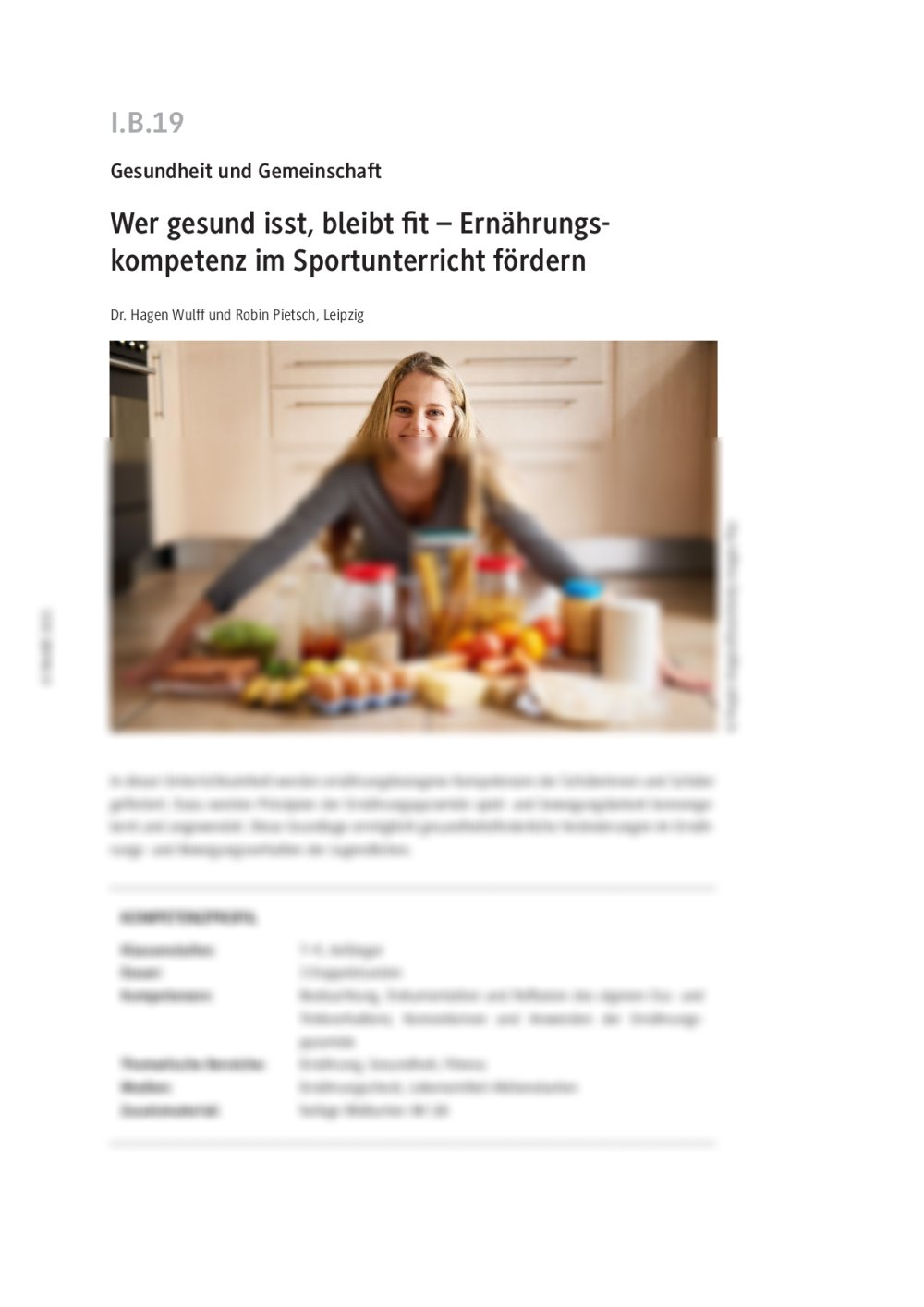 Ernährungspyramide Unterrichtsmaterial - Seite 1