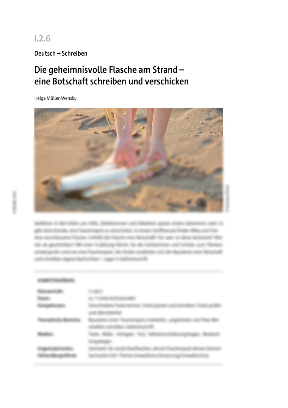 Die geheimnisvolle Flasche am Strand - Seite 1