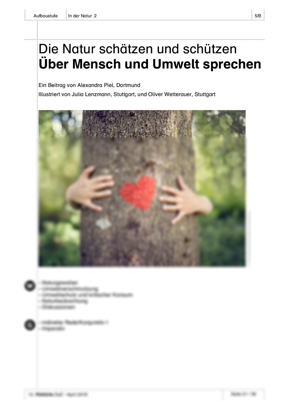 Über Mensch und Umwelt sprechen - Seite 1