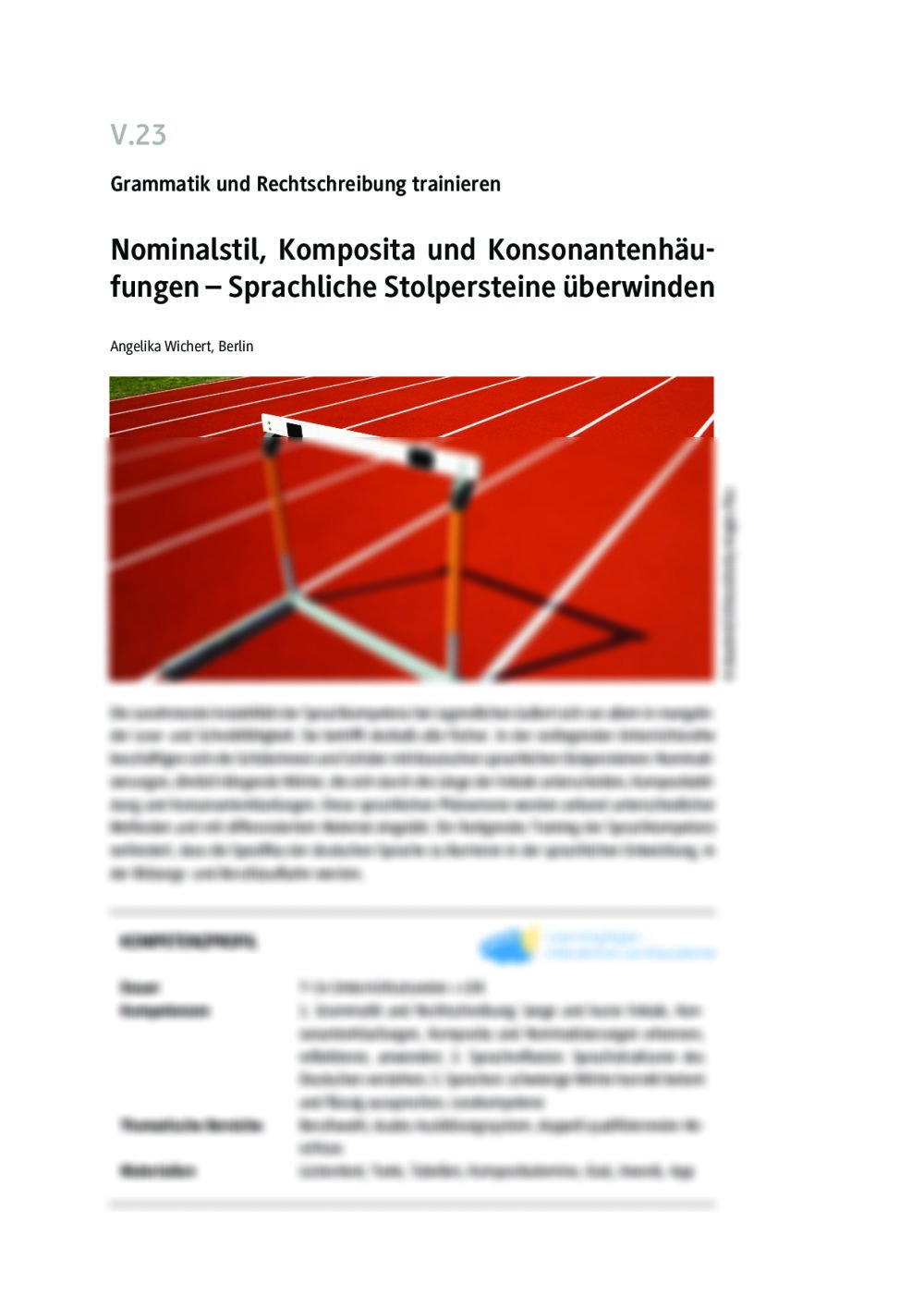 Nominalstil, Komposita und Konsonantenhäufungen - Seite 1