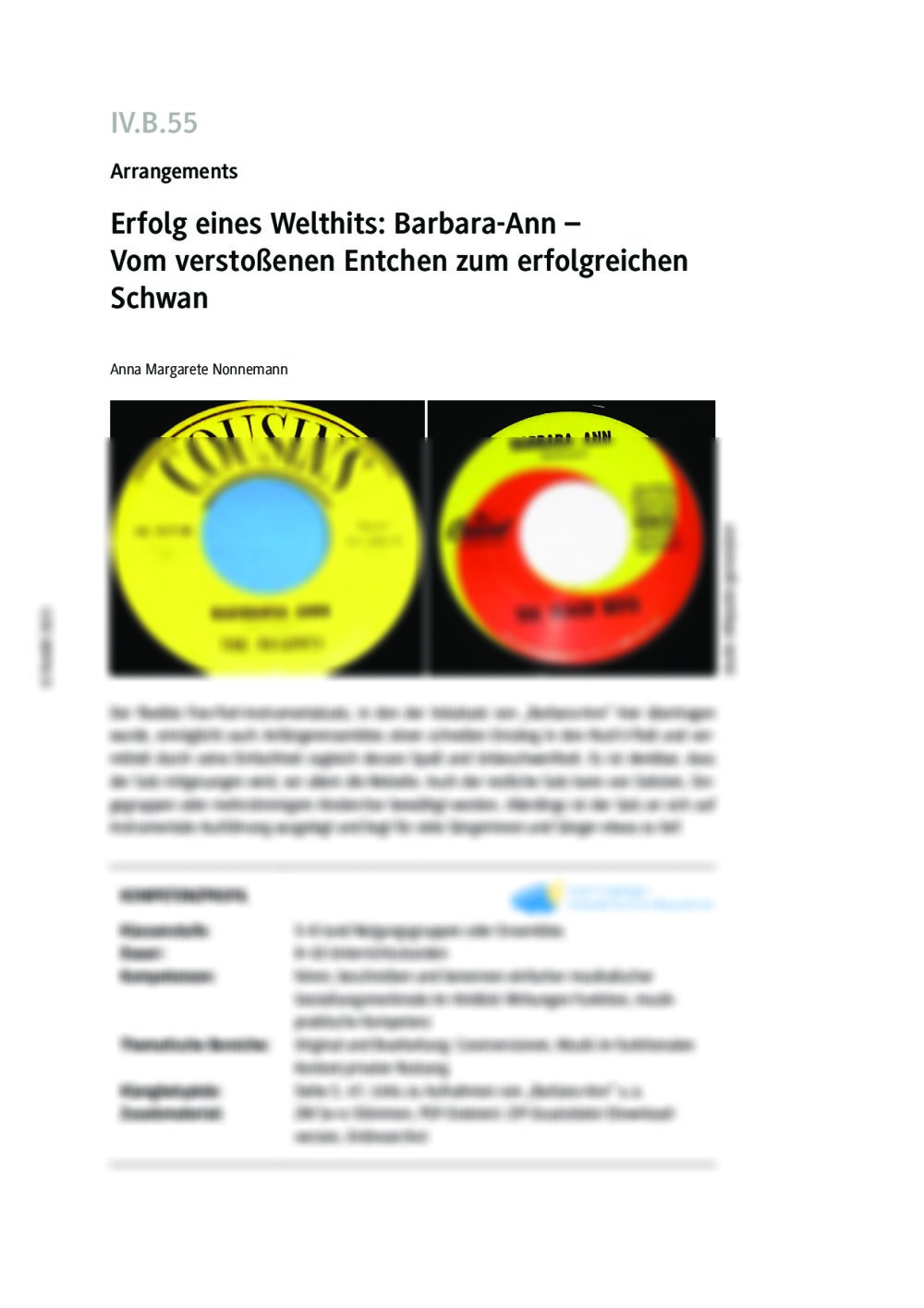 Erfolg eines Welthits: „Barbara-Ann“ - Seite 1