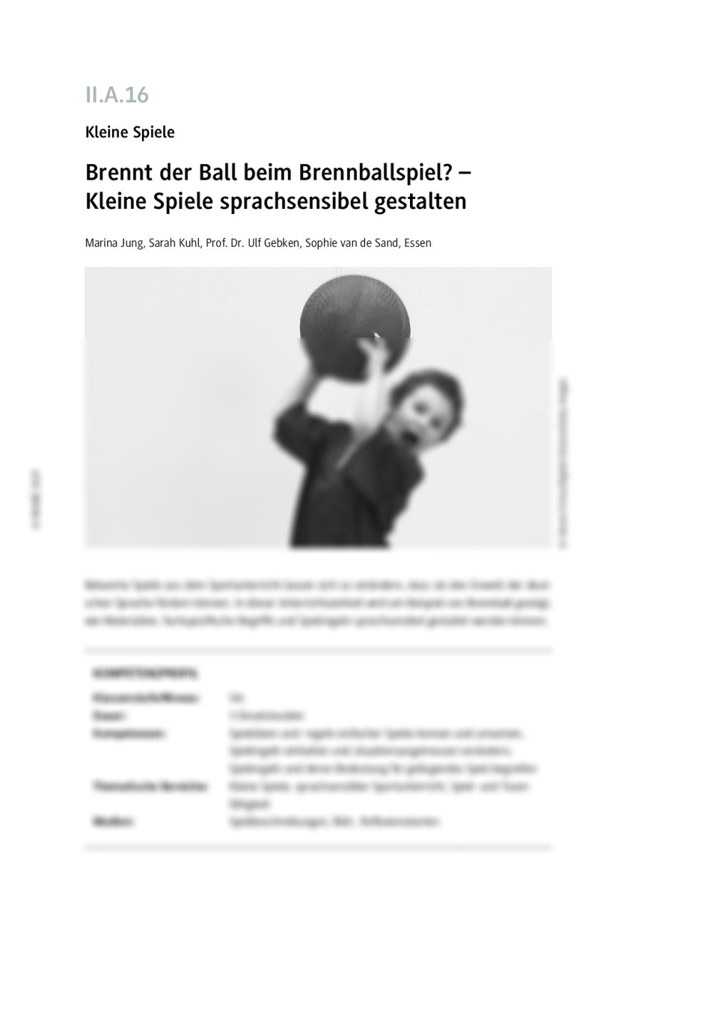 Brennball sprachsensibel unterrichten - Seite 1