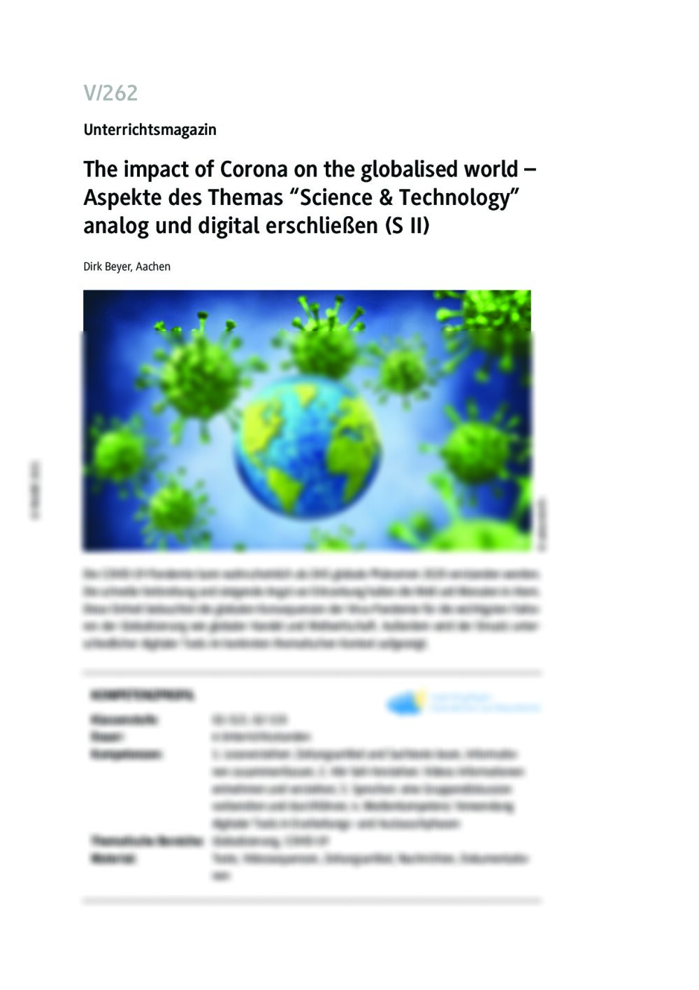The impact of Corona on the globalised world - Seite 1