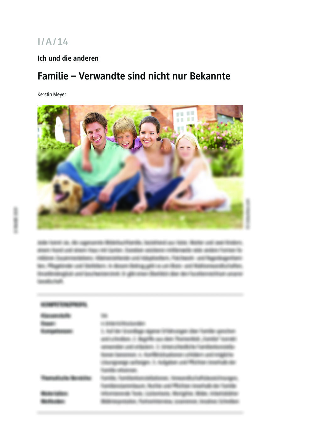 Familie als vielfältige Form des Zusammenlebens - Seite 1