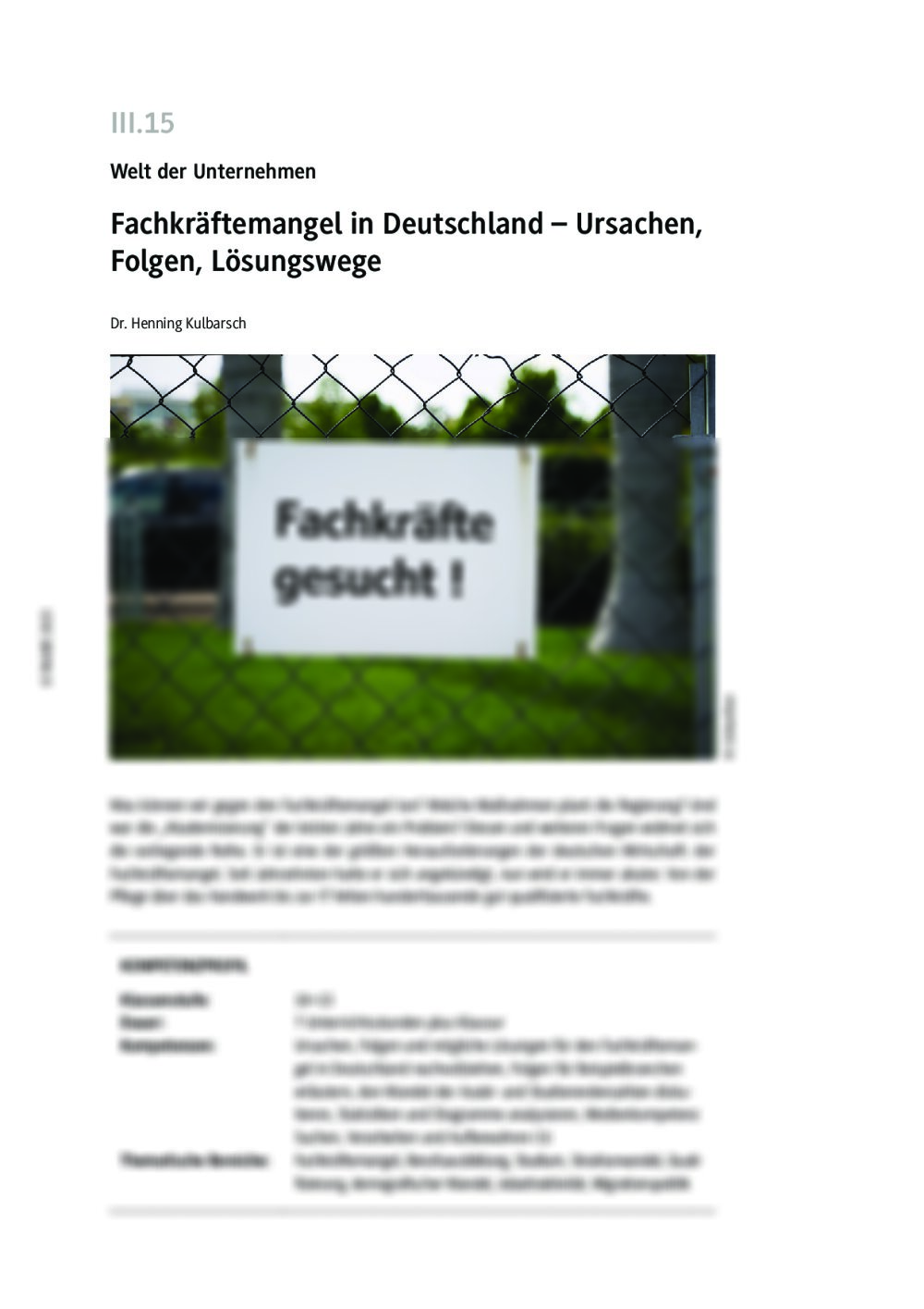 Fachkräftemangel in Deutschland - Seite 1
