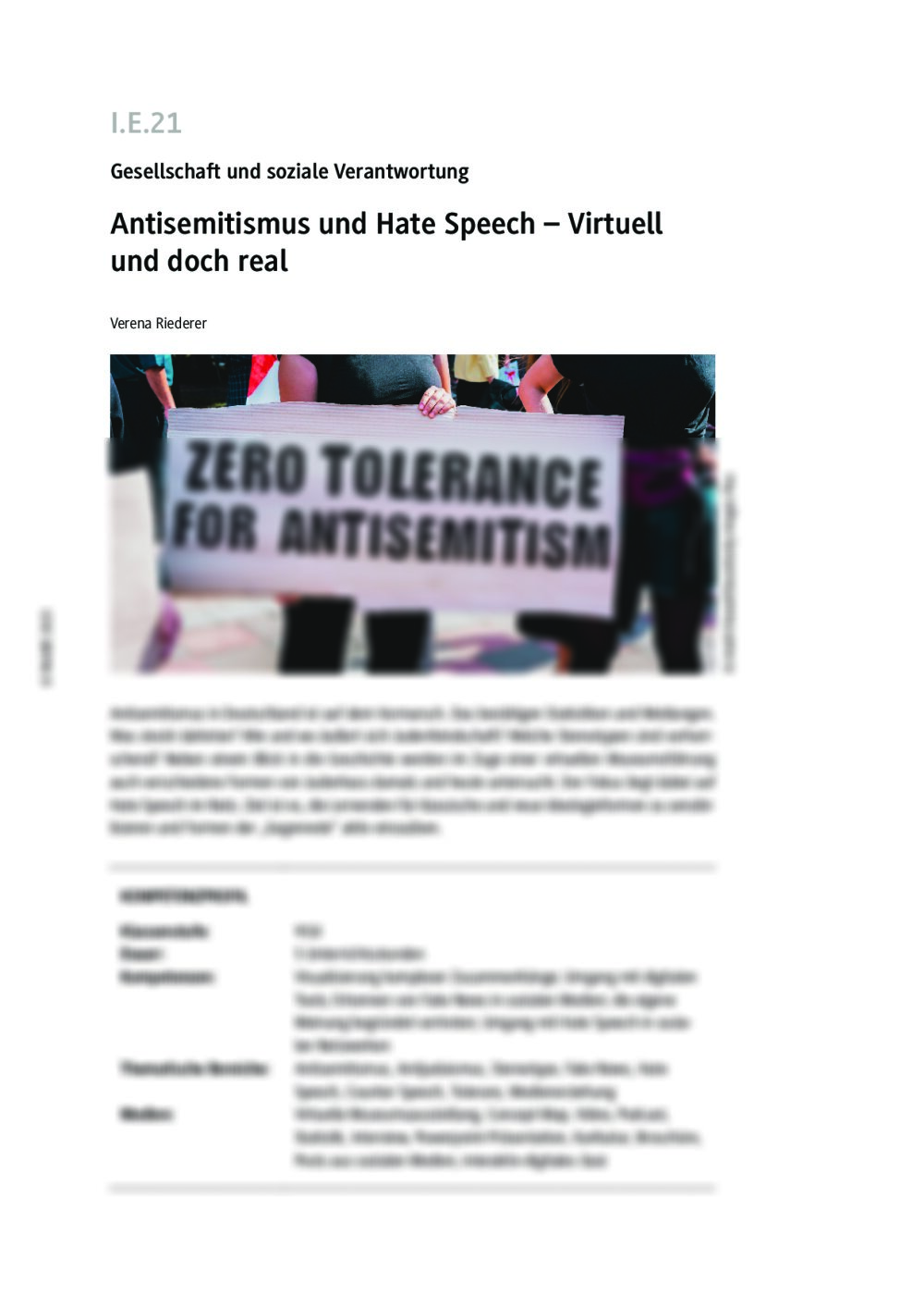 Antisemitismus und Hate Speech - Seite 1