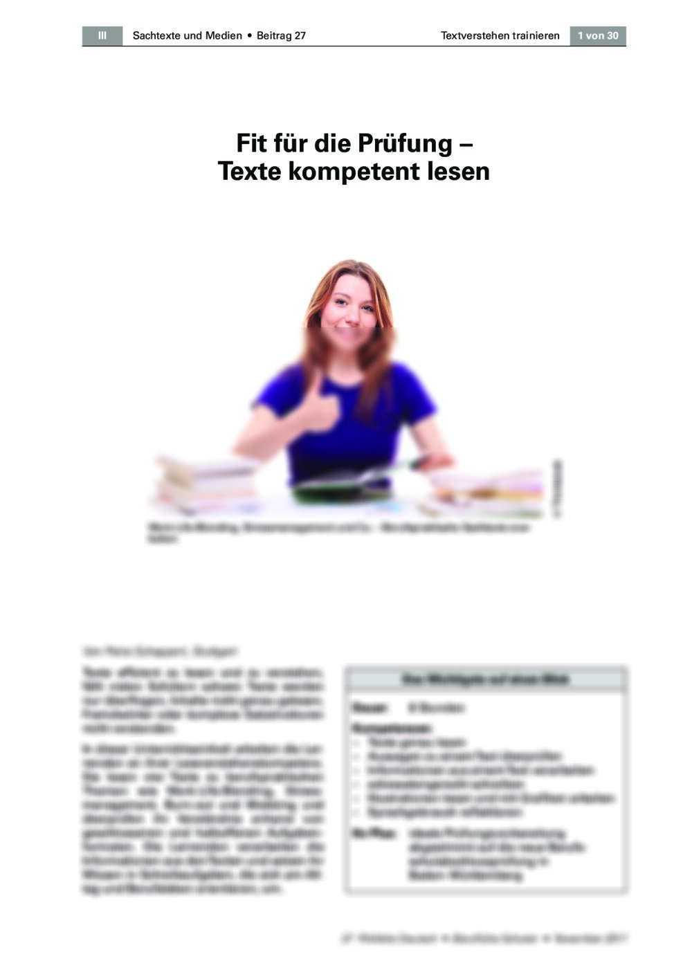 Texte kompetent lesen - Seite 1
