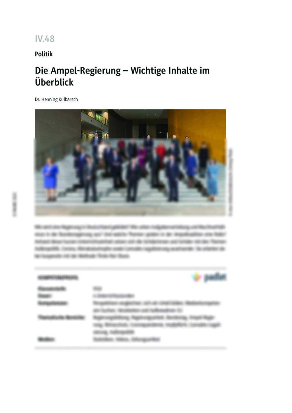 Die Ampel-Regierung - Seite 1