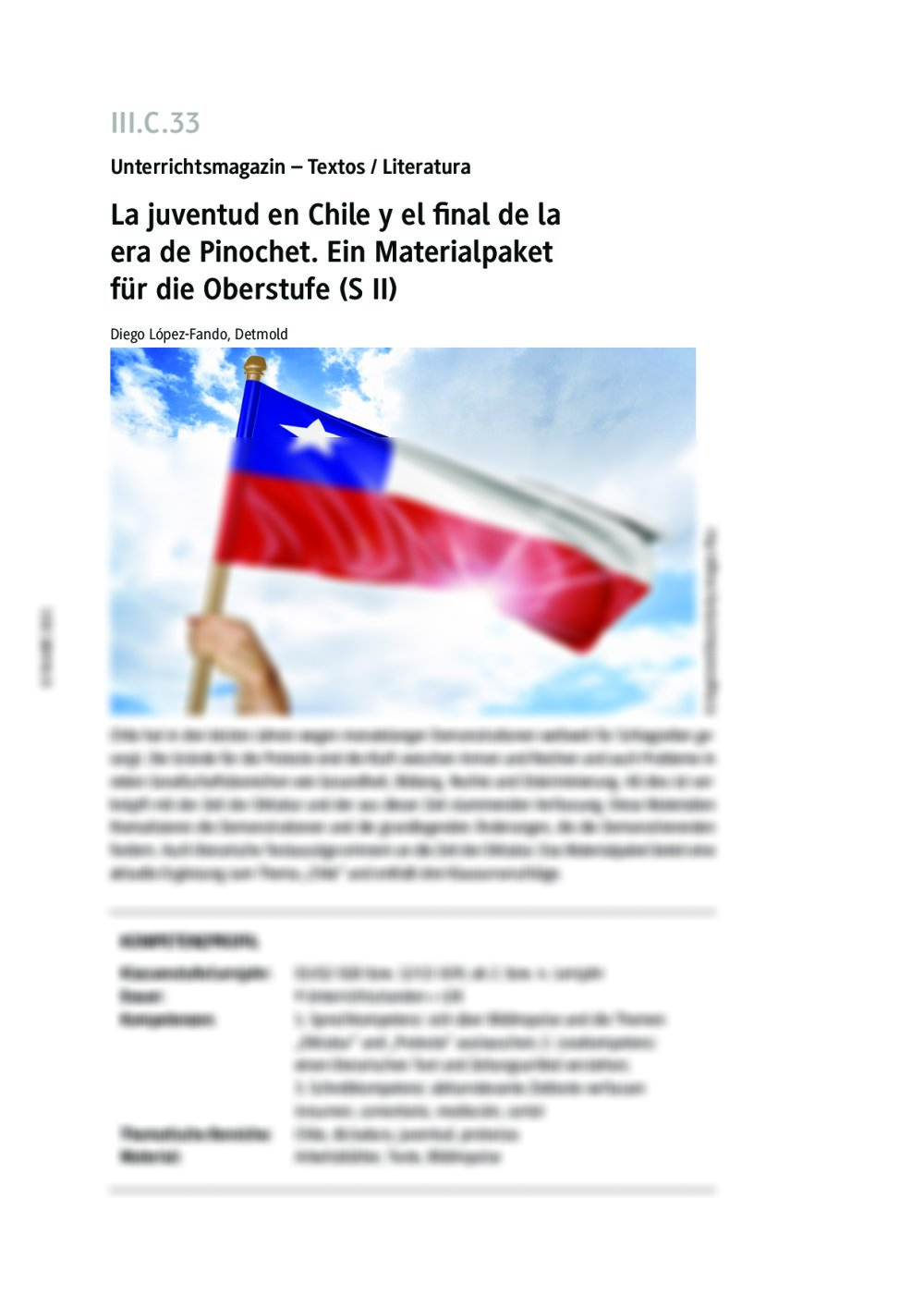 La juventud en Chile y el final de la era de Pinochet - Seite 1