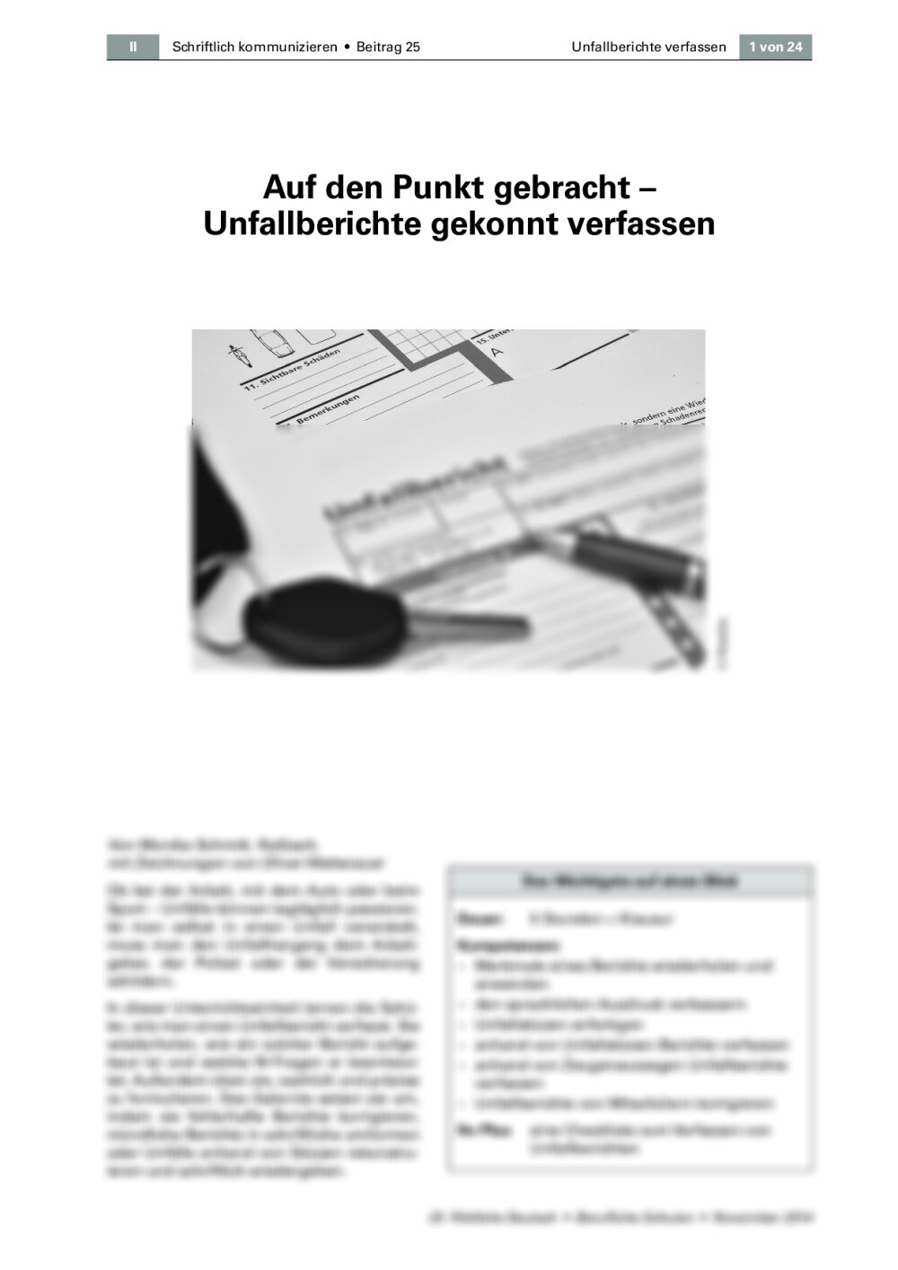 Unfallberichte gekonnt verfassen - Seite 1