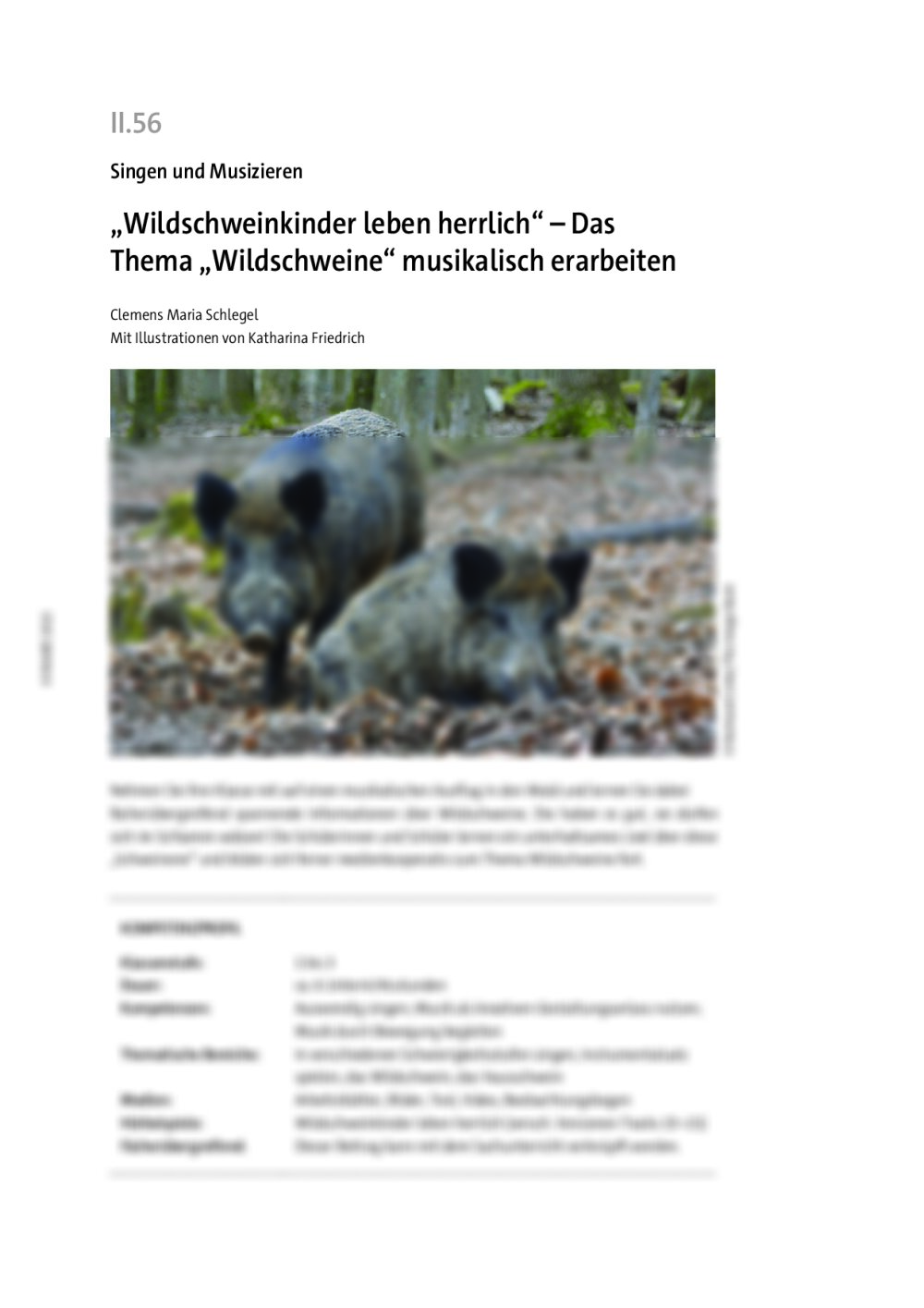 „Wildschweinkinder leben herrlich“ - Seite 1