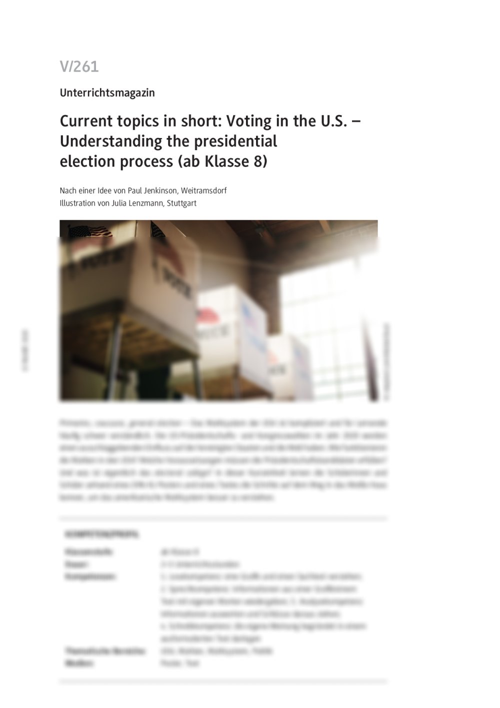 Current topics in short: Voting in the U.S. - Seite 1