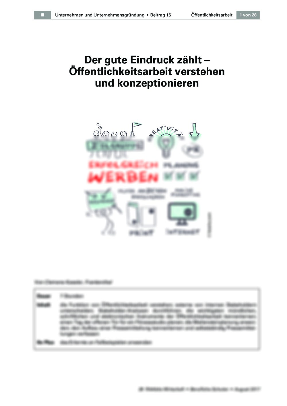 Öffentlichkeitsarbeit verstehen und konzipieren - Seite 1