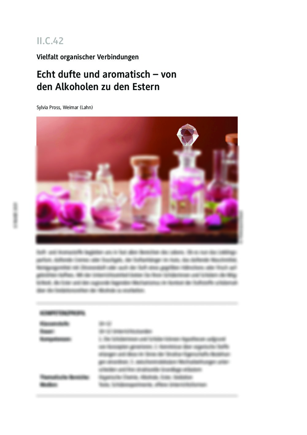 Über die Oxidationsreihen der Alkohole zu den Duftstoffen - Seite 1