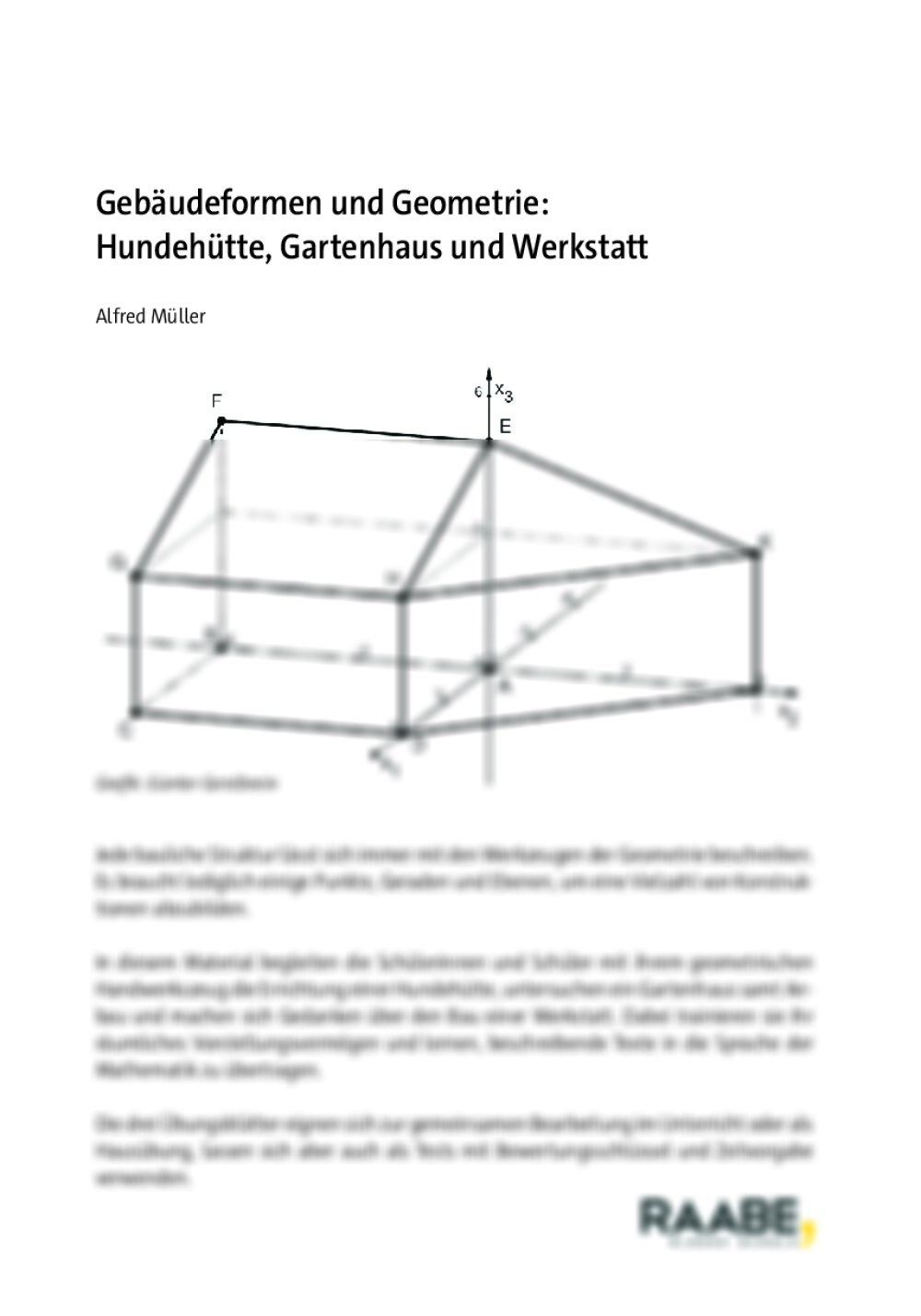 Gebäudeformen und Geometrie: Hundehütte, Gartenhaus und Werkstatt - Seite 1