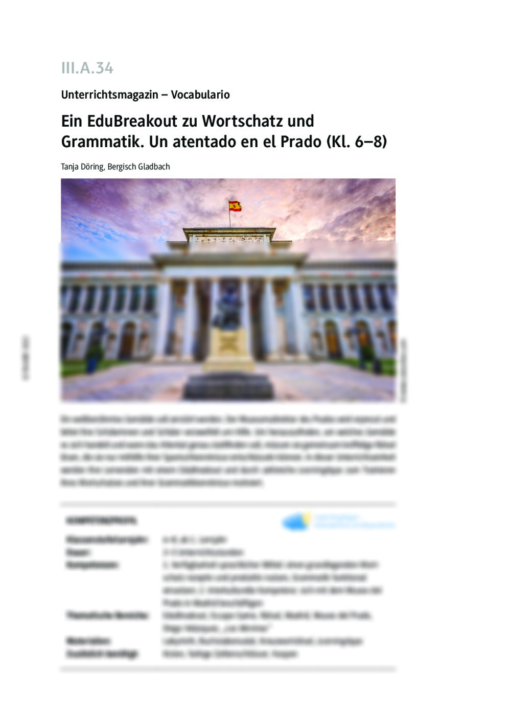 Ein EduBreakout zu Wortschatz und Grammatik - Seite 1