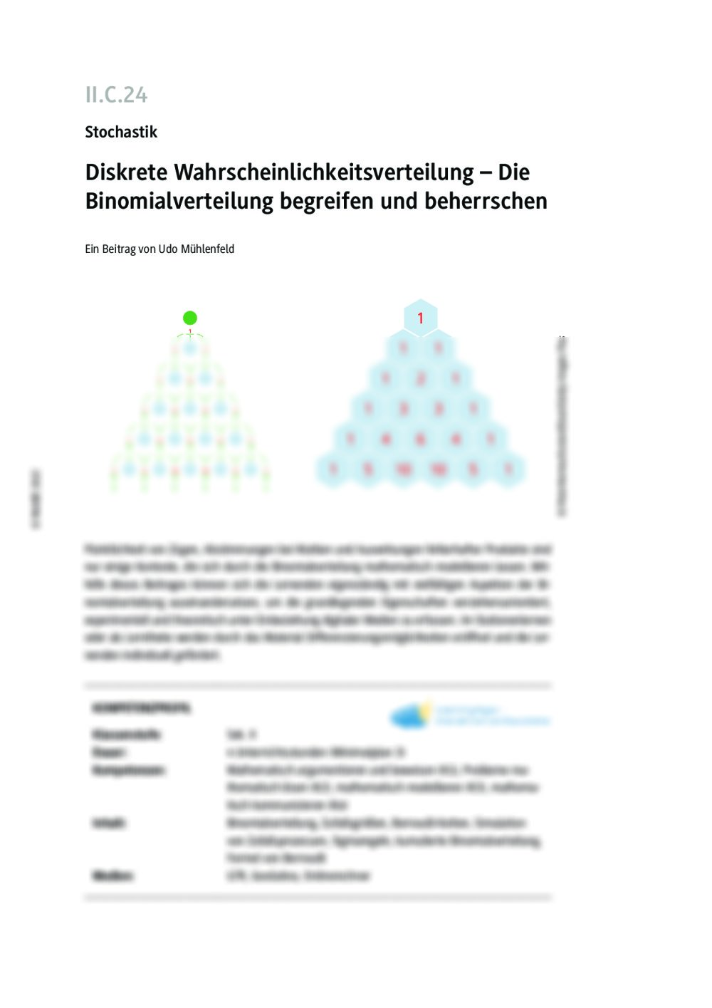 Diskrete Wahrscheinlichkeitsverteilung - Seite 1