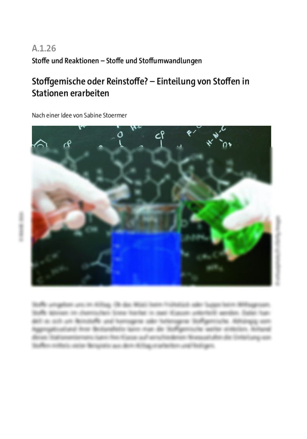 Stoffgemische oder Reinstoffe? - Seite 1