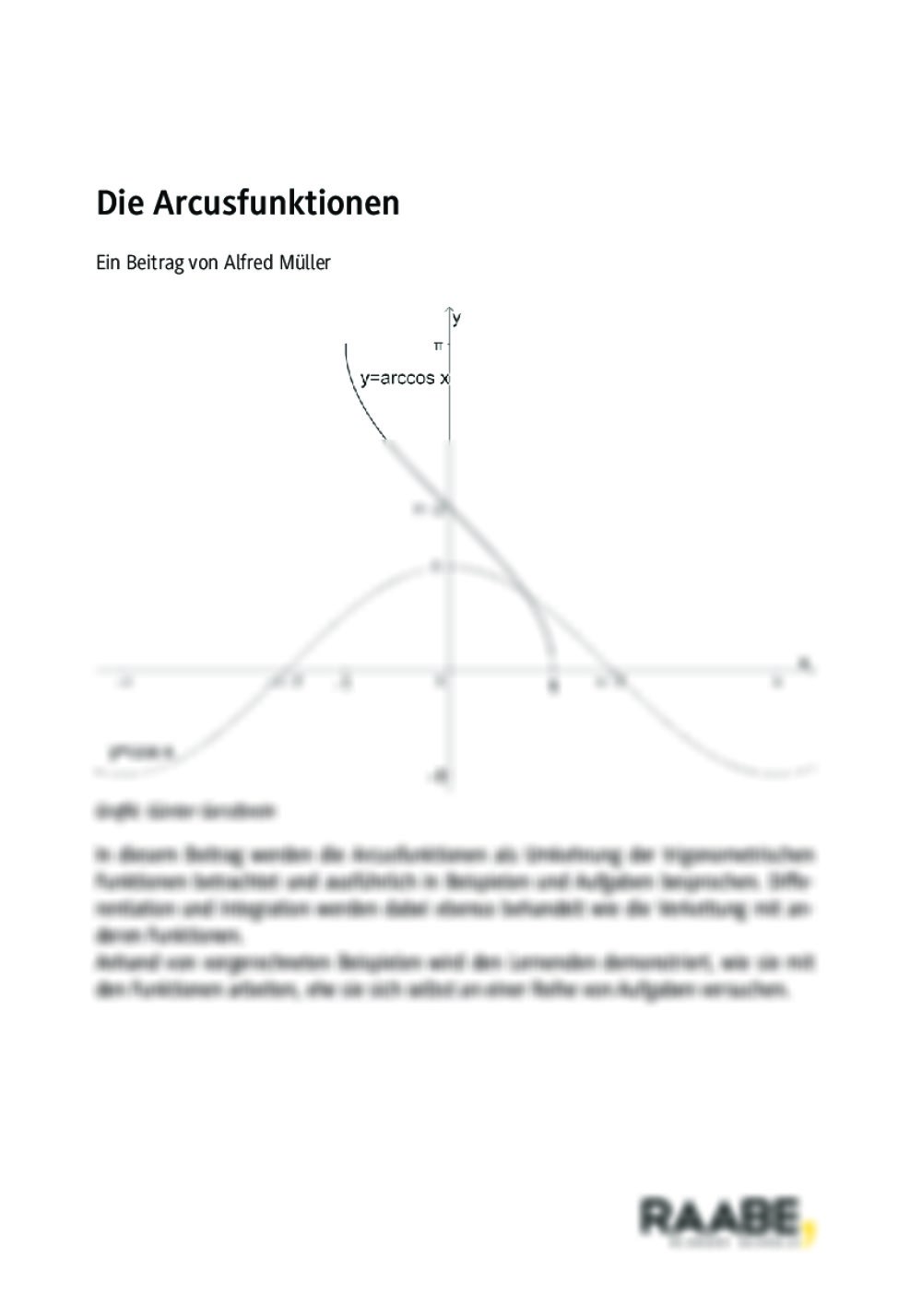 Die Arcusfunktionen - Seite 1