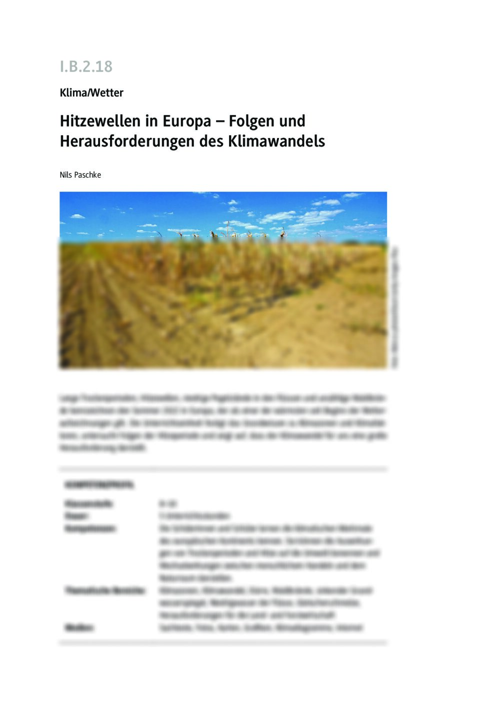 Hitzewellen in Europa  - Seite 1