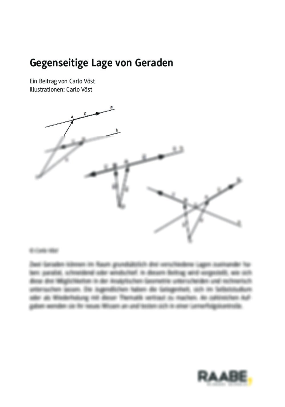 Gegenseitige Lage von Geraden - Seite 1