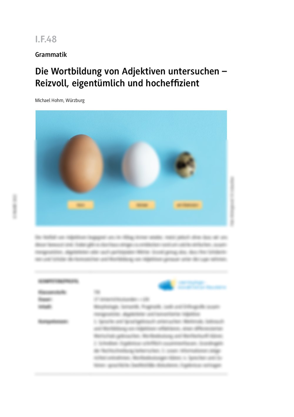 Die Wortbildung von Adjektiven untersuchen - Seite 1