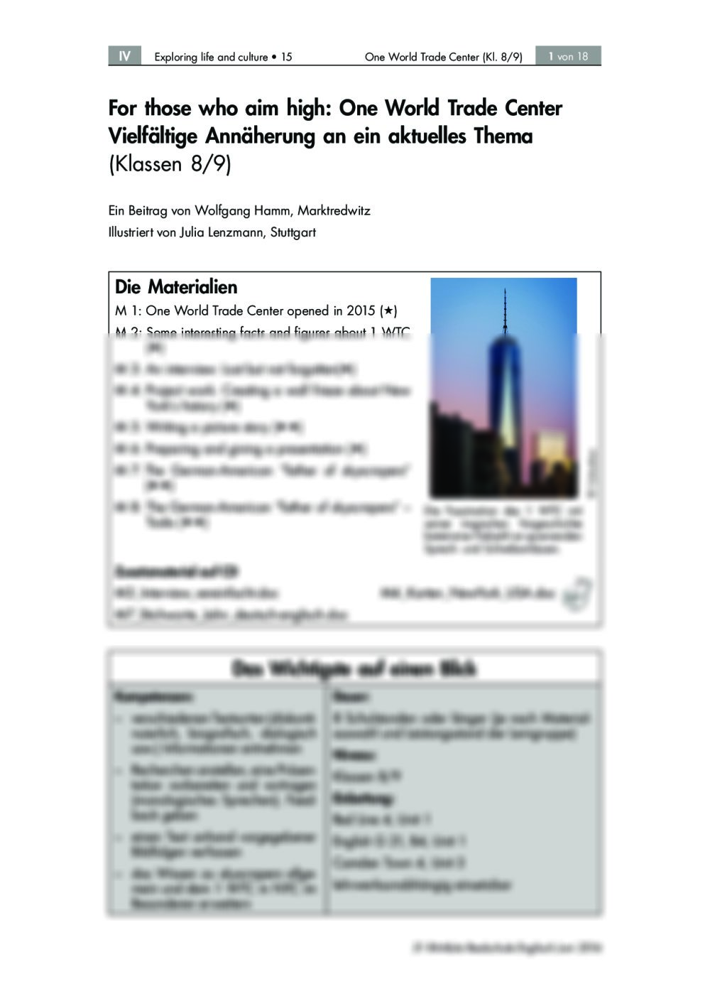 For those who aim high: One World Trade Center - Seite 1