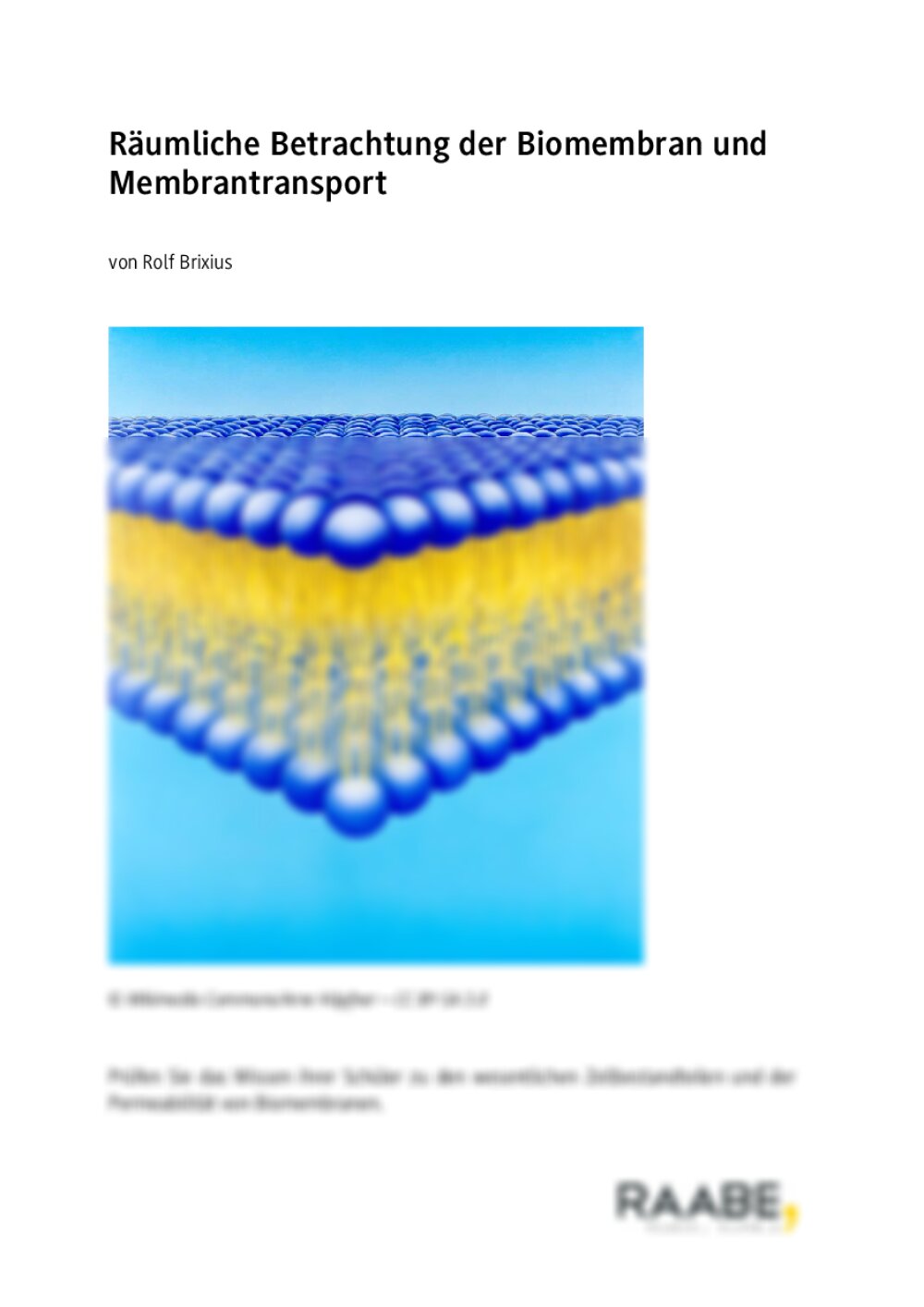 Biomembran und Membrantransport - Seite 1