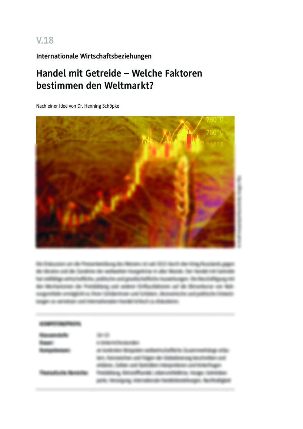 Handel mit Getreide - Seite 1