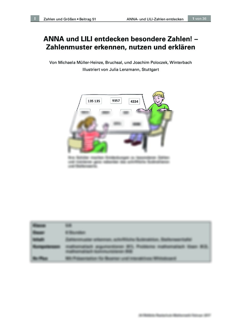 Zahlenmuster erkennen - Seite 1