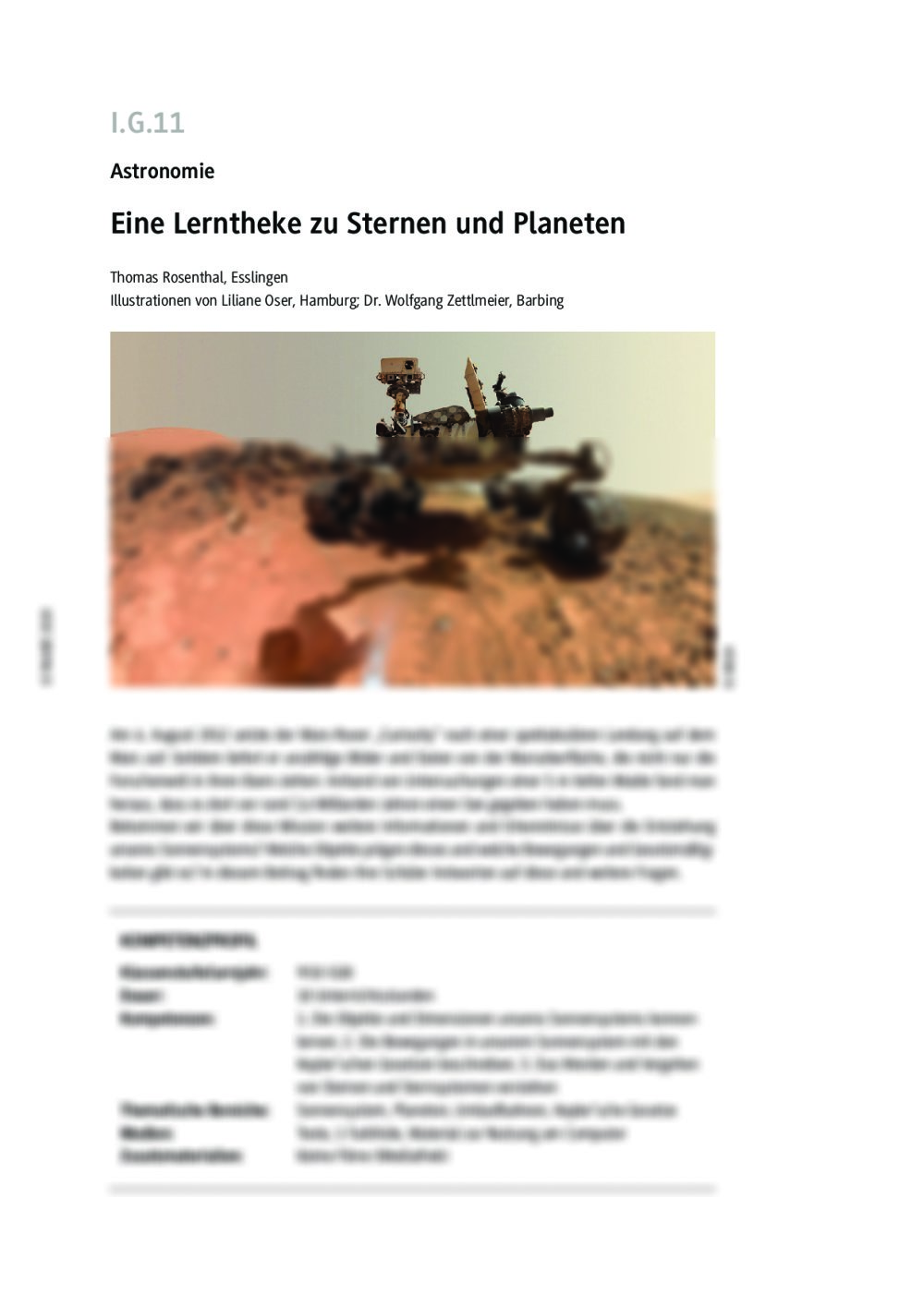 Eine Lerntheke zu Sternen und Planeten - Seite 1