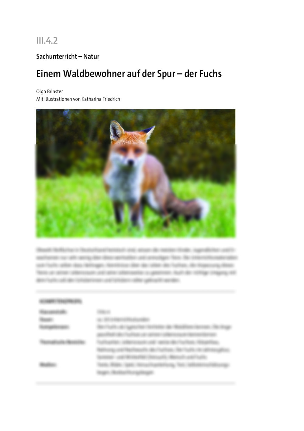 Einem Waldbewohner auf der Spur - Seite 1