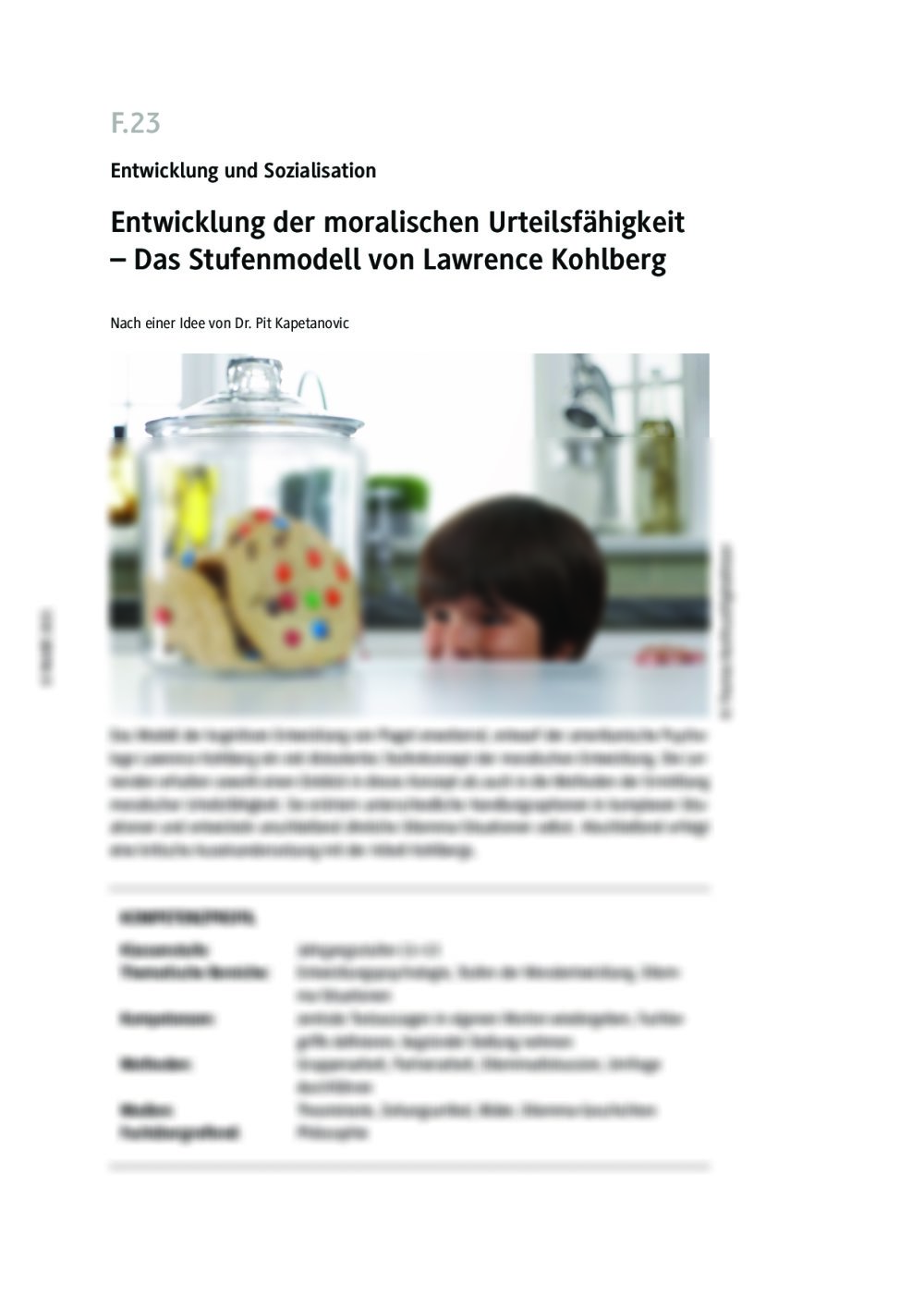 Entwicklung der moralischen Urteilsfähigkeit - Seite 1