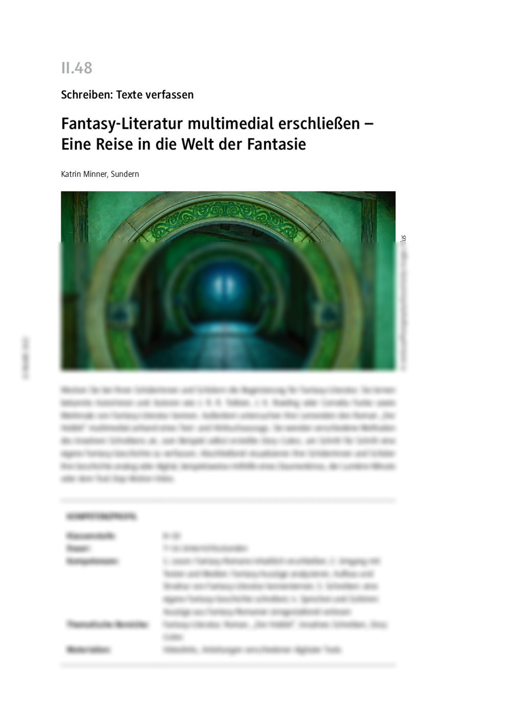 Fantasy-Literatur multimedial erschließen - Seite 1