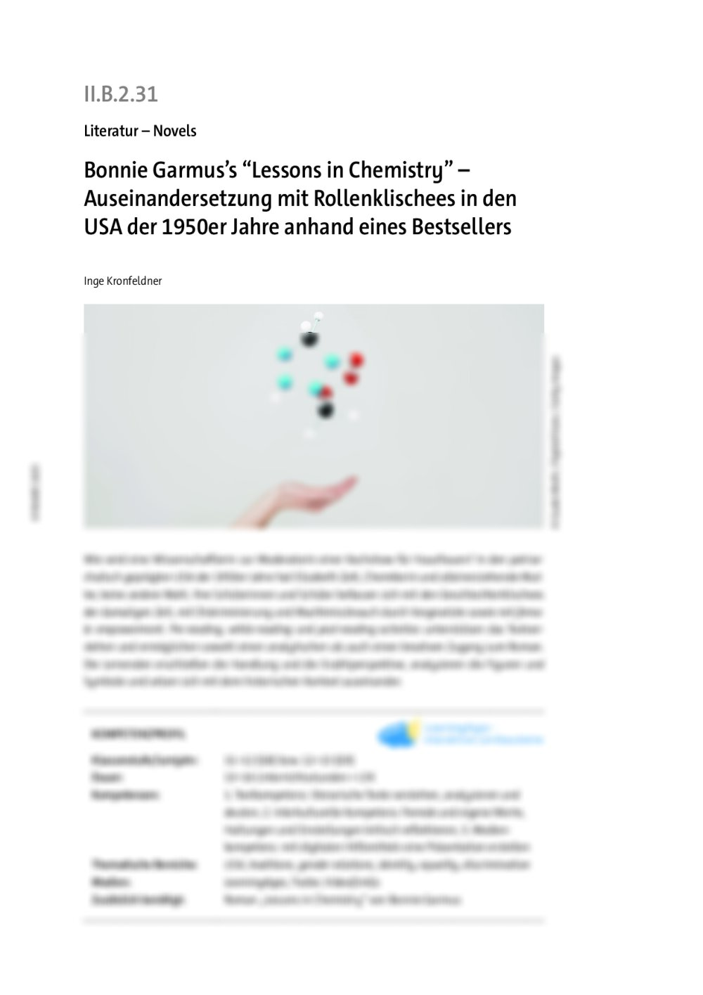 Bonnie Garmus’s “Lessons in Chemistry” - Seite 1