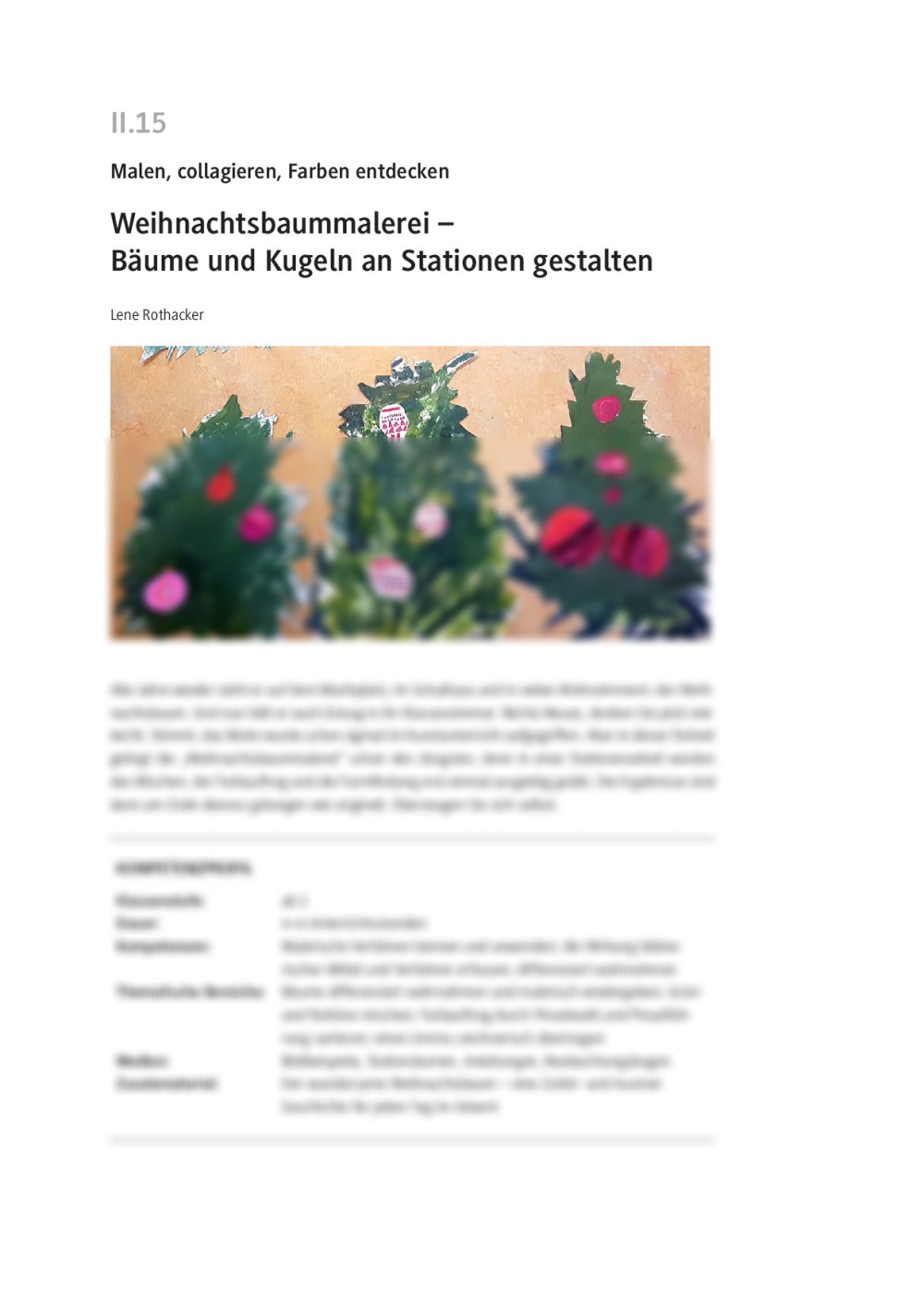 Weihnachtsbäume an Stationen gestalten - Seite 1