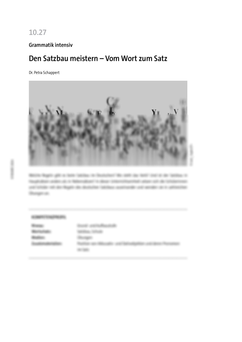 Den Satzbau meistern - Seite 1