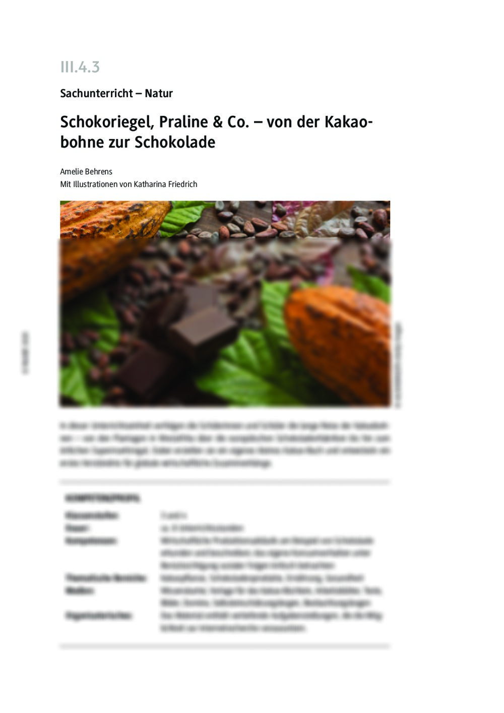 Von der Kakaobohne zur Schokolade - Seite 1