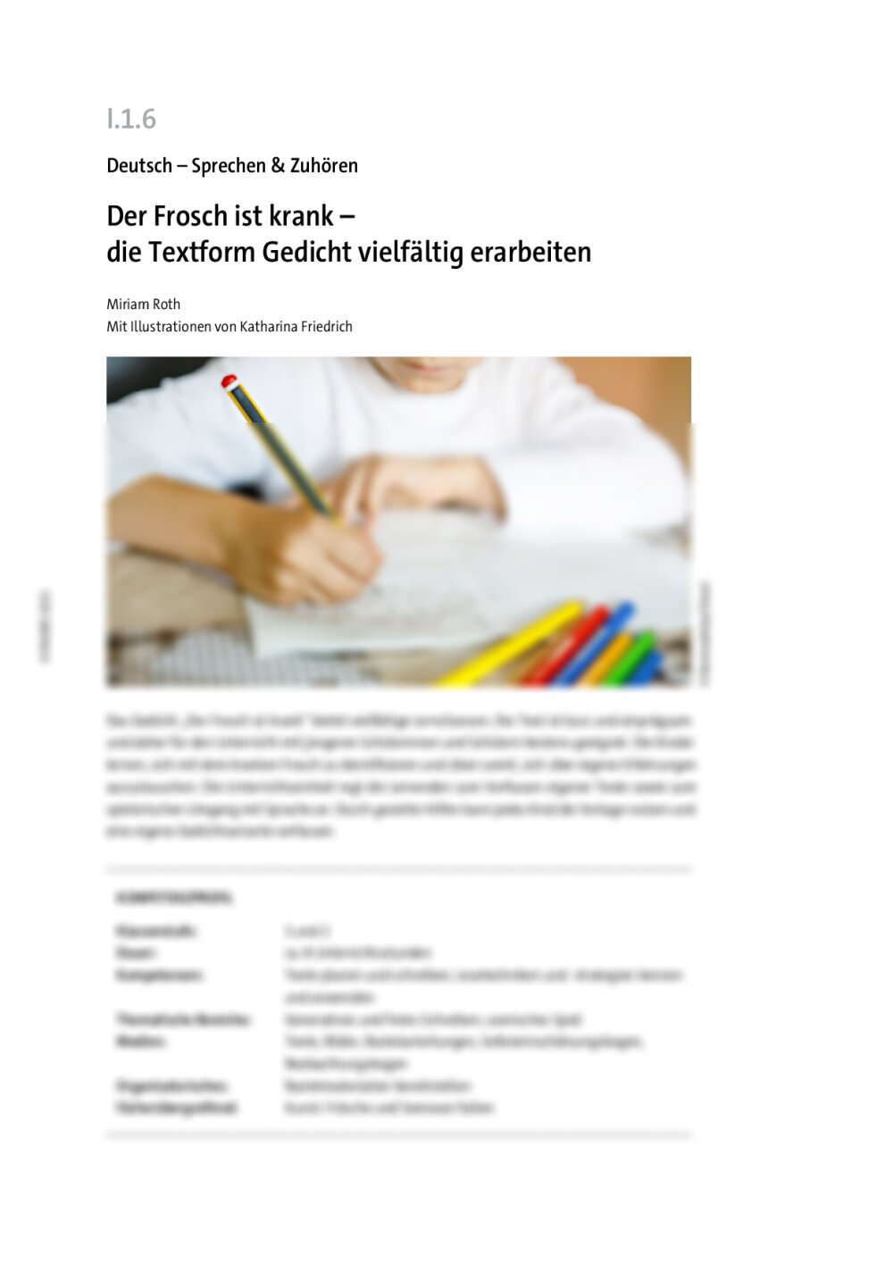 Der Frosch ist krank  - Seite 1