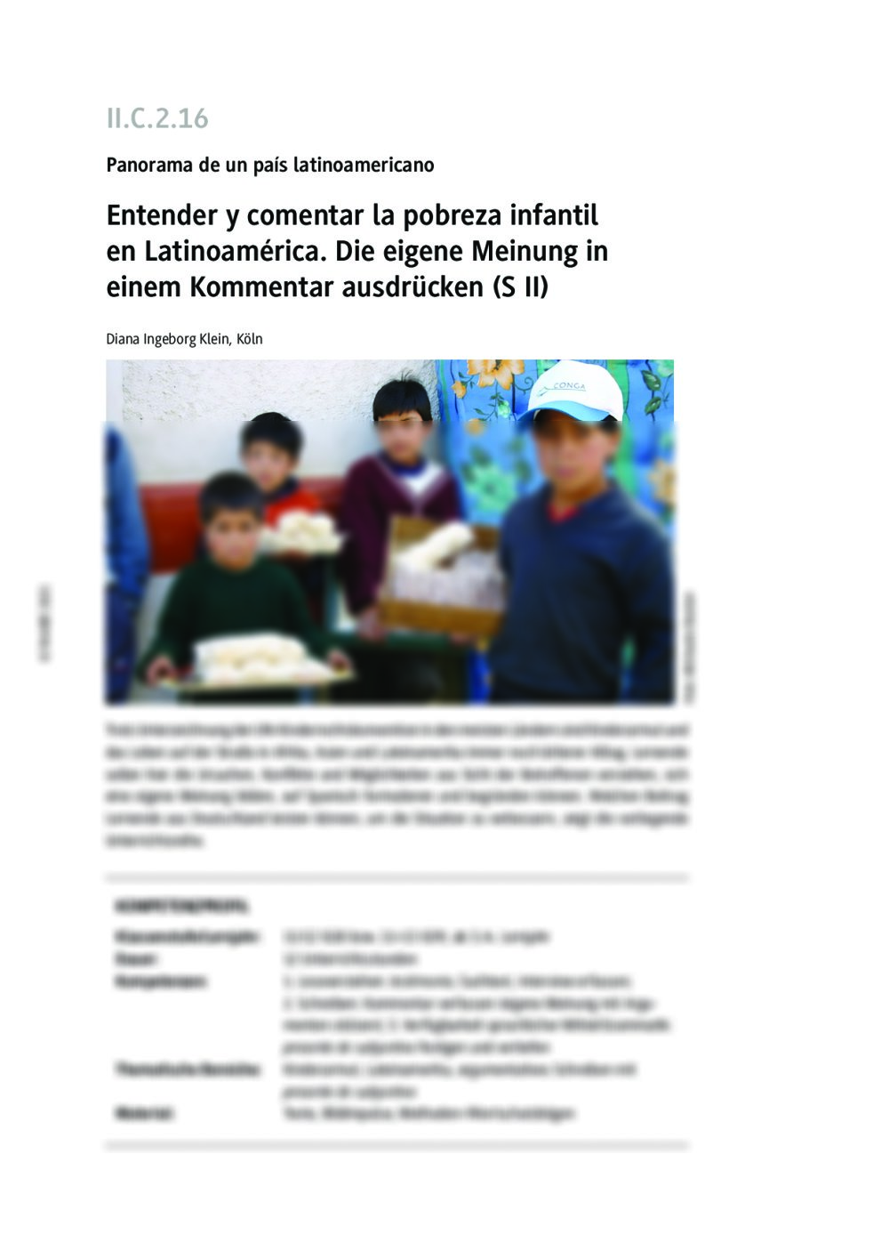 Entender y comentar la pobreza infantil en Latinoamérica - Seite 1