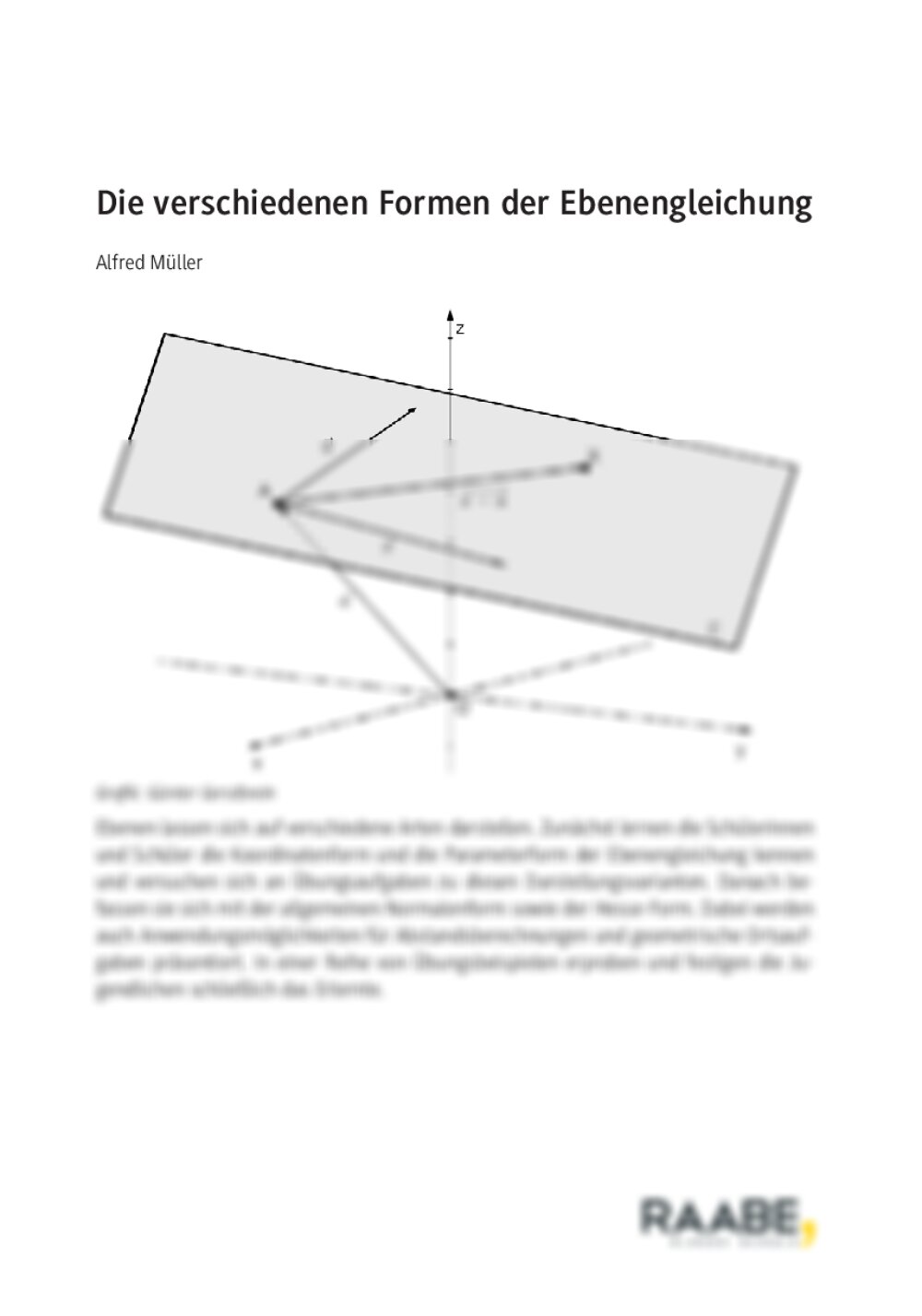 Die verschiedenen Formen der Ebenengleichung - Seite 1