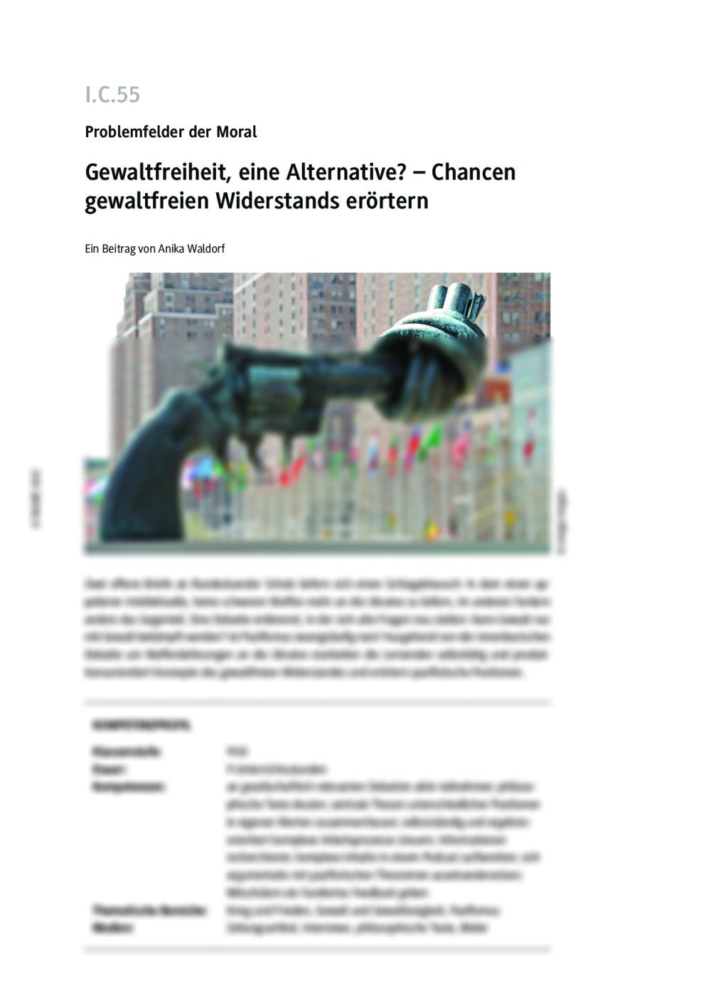 Gewaltfreiheit, eine Alternative? - Seite 1