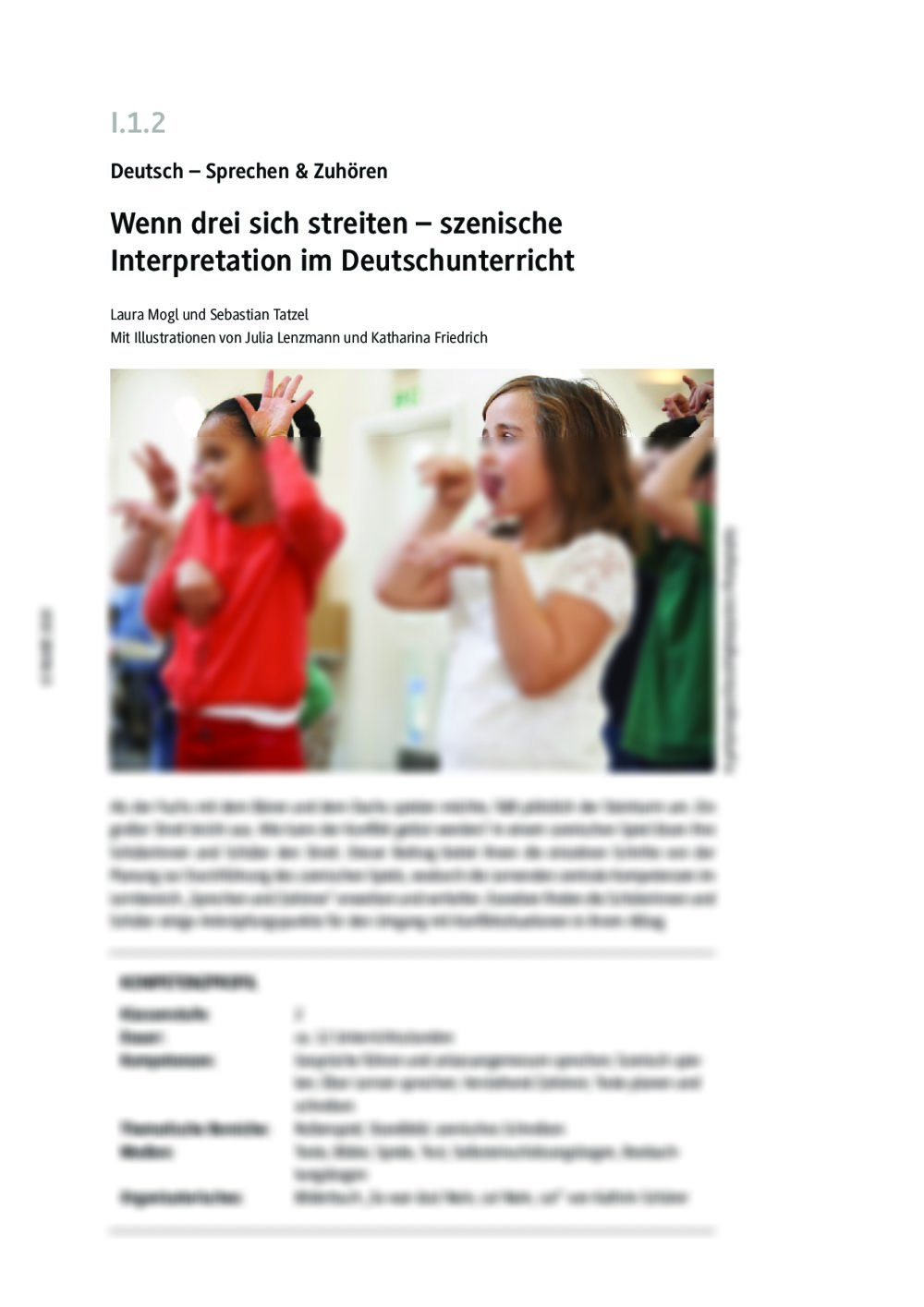 Szenische Interpretation im Deutschunterricht - Seite 1