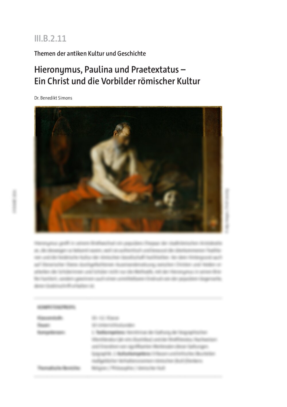 Hieronymus, Paulina und Praetextatus  - Seite 1