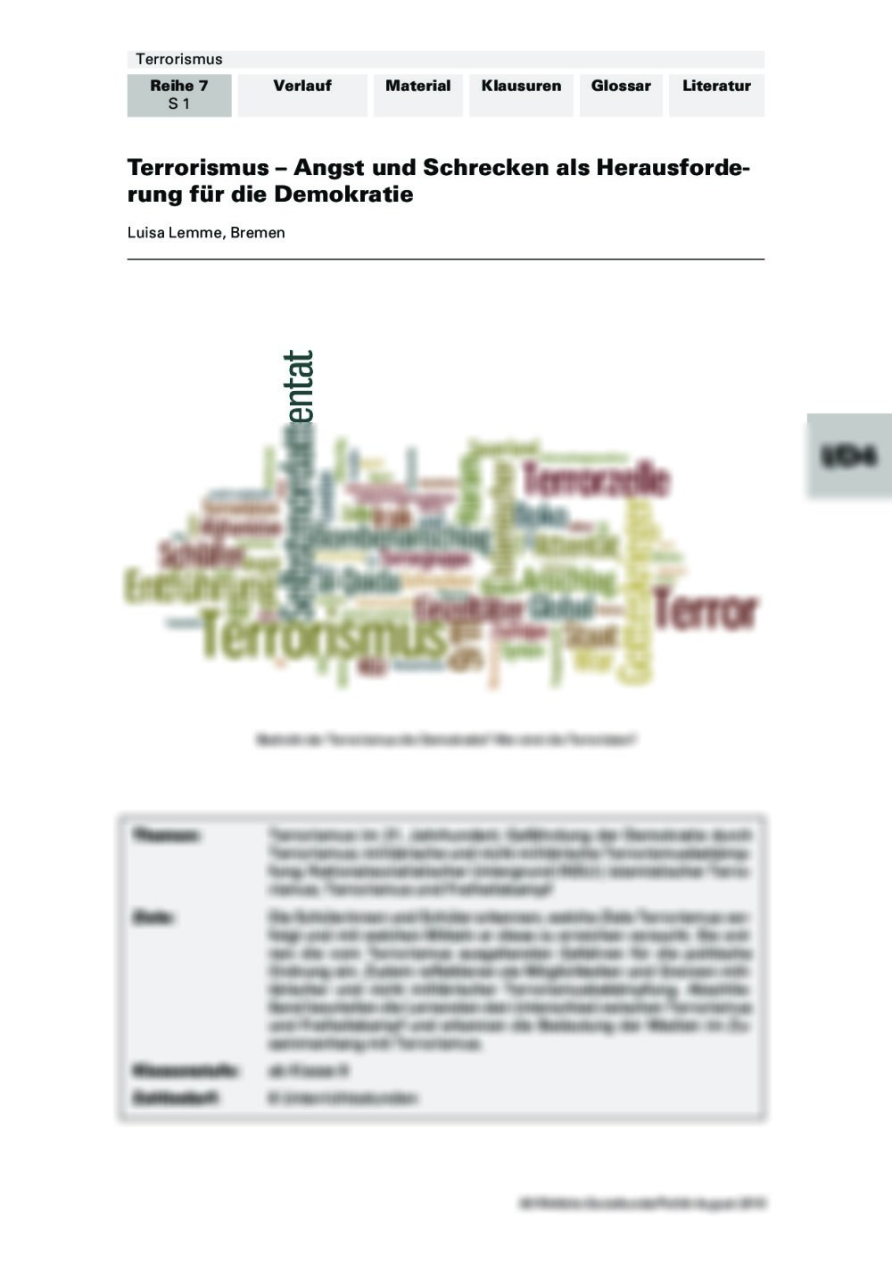 Terrorismus als Bedrohung der Demokratie - Seite 1