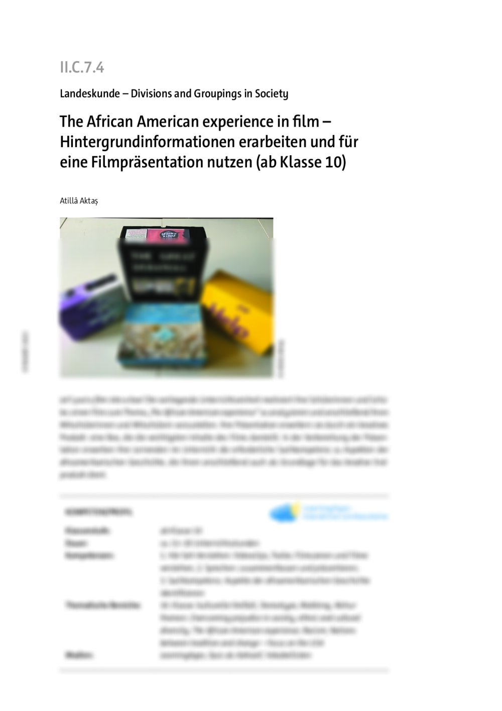 The African American experience in film  - Seite 1