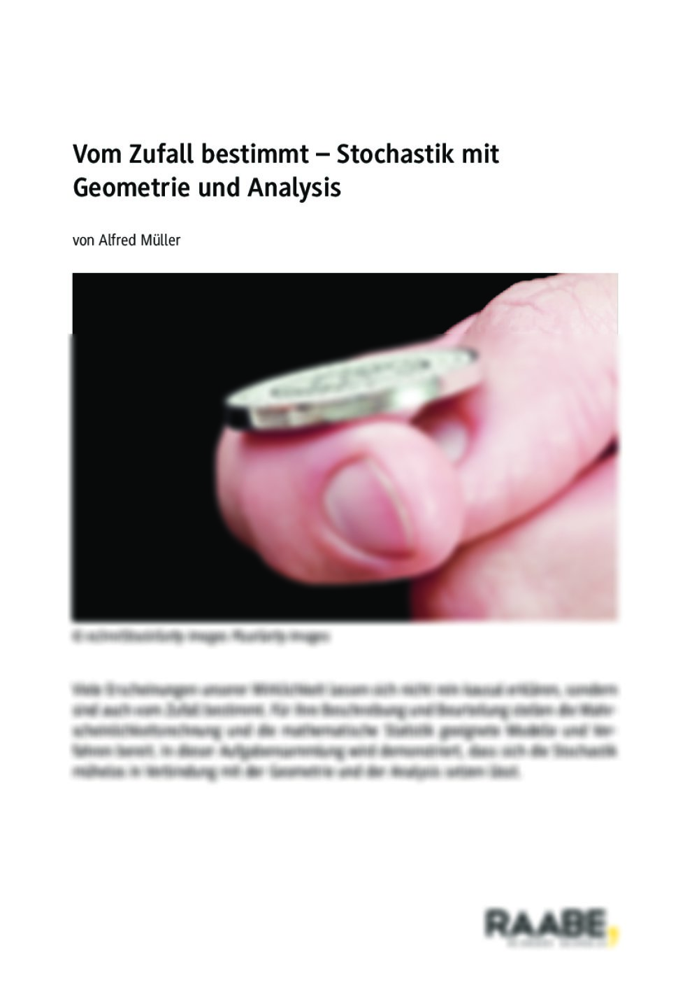 Stochastik mit Geometrie und Analysis - Seite 1