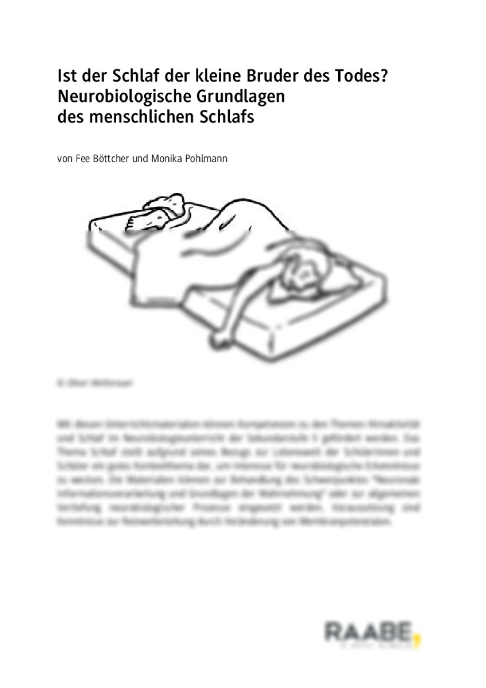 Neurobiologische Grundlagen des menschlichen Schlafs - Seite 1