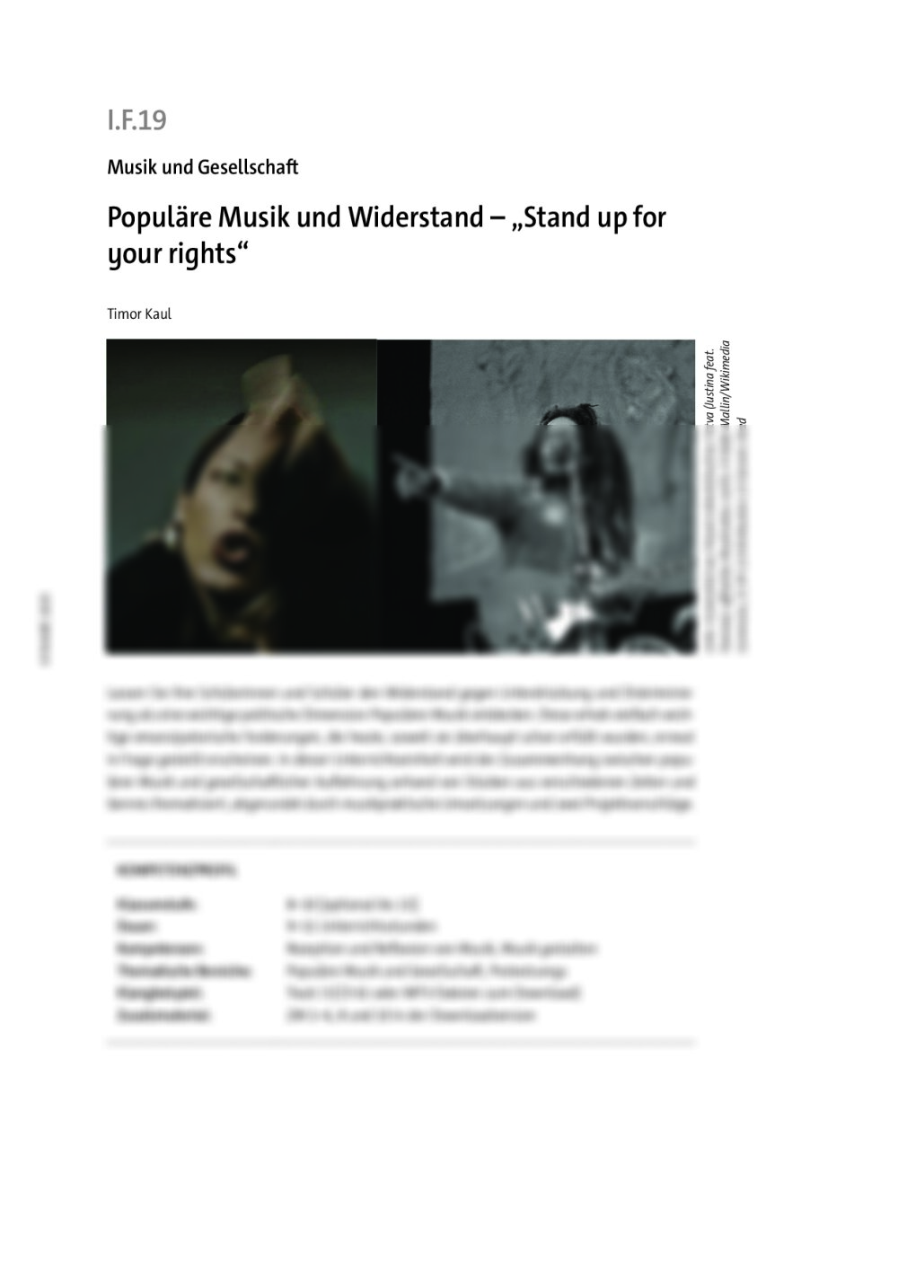 Populäre Musik und Widerstand - Seite 1