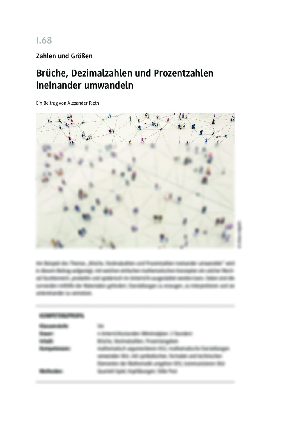 Brüche, Dezimalzahlen und Prozentzahlen ineinander umwandeln - Seite 1